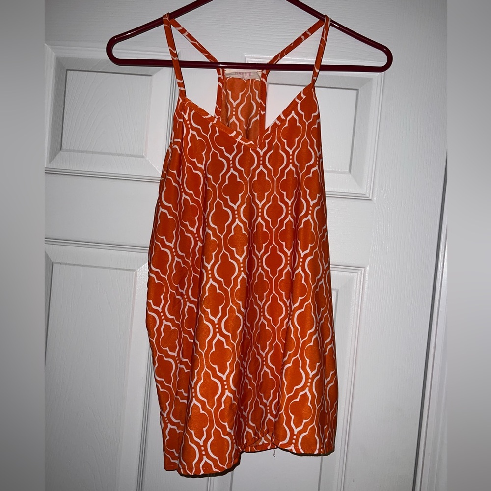Orange and White Tank